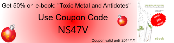 Get 50% on e-book: 'Toxic Metal and Antidotes'
